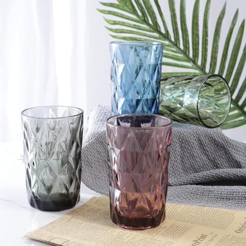 MARTVIA 350 ML Black Water Glass Tumbler Highball Glasses Clear Iced Tea and Glasses for Drinking Cocktail, Juice, Milkshake, Coke, Soda, Dishwasher Safe Pack of 6 (MT-07) - Image 3