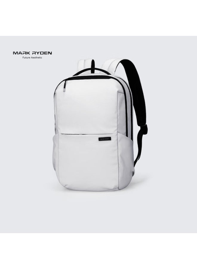 Mark Ryden Men's Travel Casual Backpack Large Capacity Fashion Student School Bag Backpack Mr1106 Ivory White - Image 1