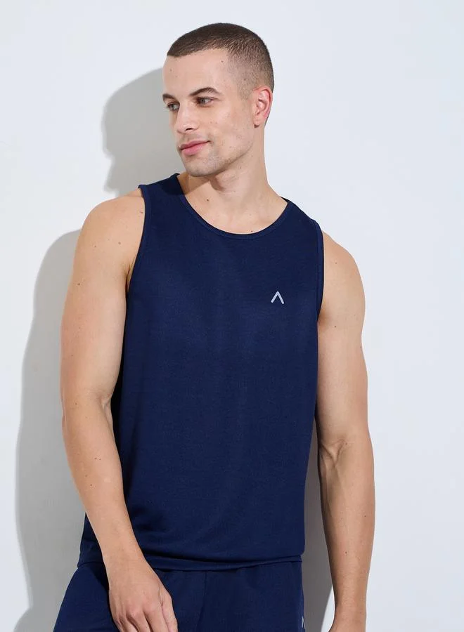 ستايلي Navy Blue Regular Fit Tank Top and Shorts Set