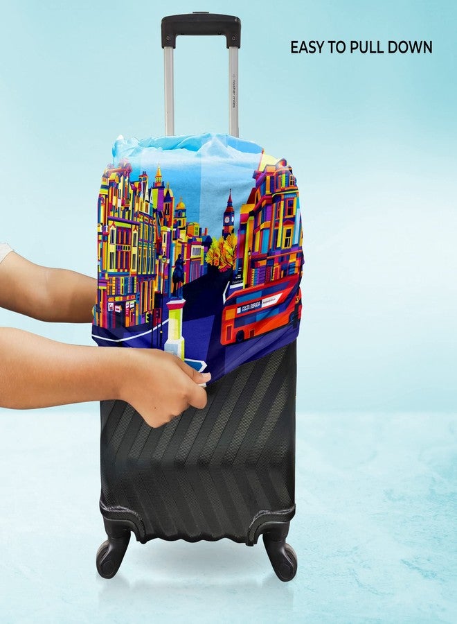 Nasher Miles Polyester 55 (20 Inch) Small Protective Luggage Cover - London Design - Image 3