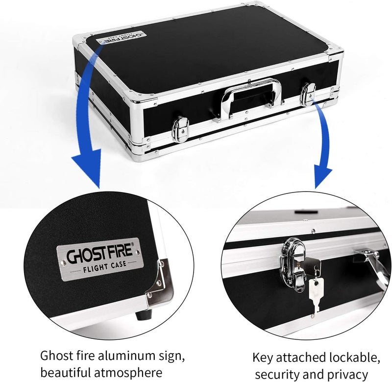 GHOSTFIRE Guitar Multi Effect Pedal Case 17.9x11.6x4.2in ，with Pedal Mounting Tape Fastener，Sturdy Locking Aluminum ，T series T-EC8 - Image 5