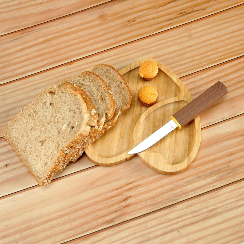 BinaryABC Heart Shaped Wood Serving Platters Wooden Tray Side Dish Serving TraysValentines Day Table Decorations Supplies - Image 5