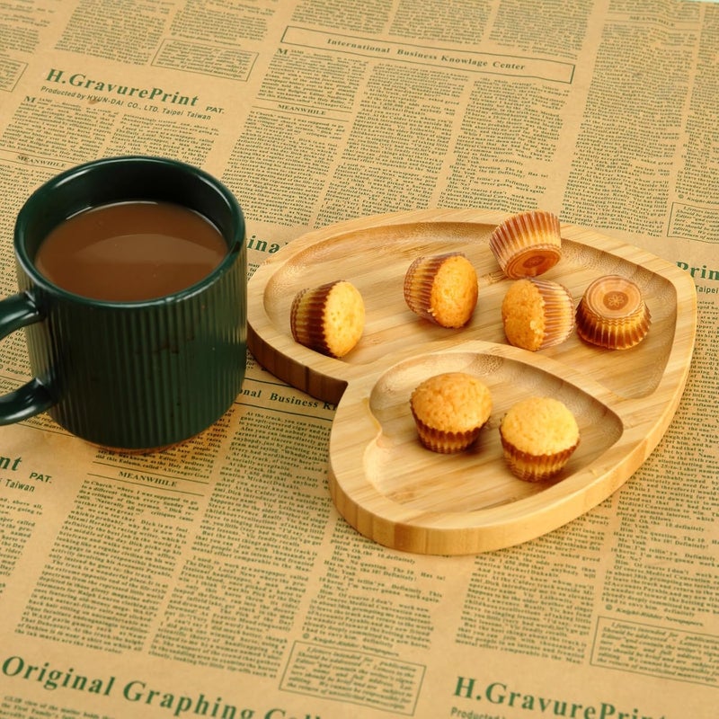 BinaryABC Heart Shaped Wood Serving Platters Wooden Tray Side Dish Serving TraysValentines Day Table Decorations Supplies - Image 4