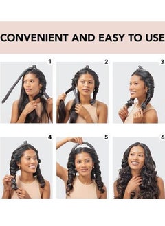 Kitsch Satin Heatless Curling Set - Hair Rollers for Heatless Curls, Heatless Hair Curlers & Hot Rollers (Charcoal)  - Image 4