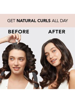 Kitsch Satin Heatless Curling Set - Hair Rollers for Heatless Curls, Heatless Hair Curlers & Hot Rollers (Charcoal)  - Image 5