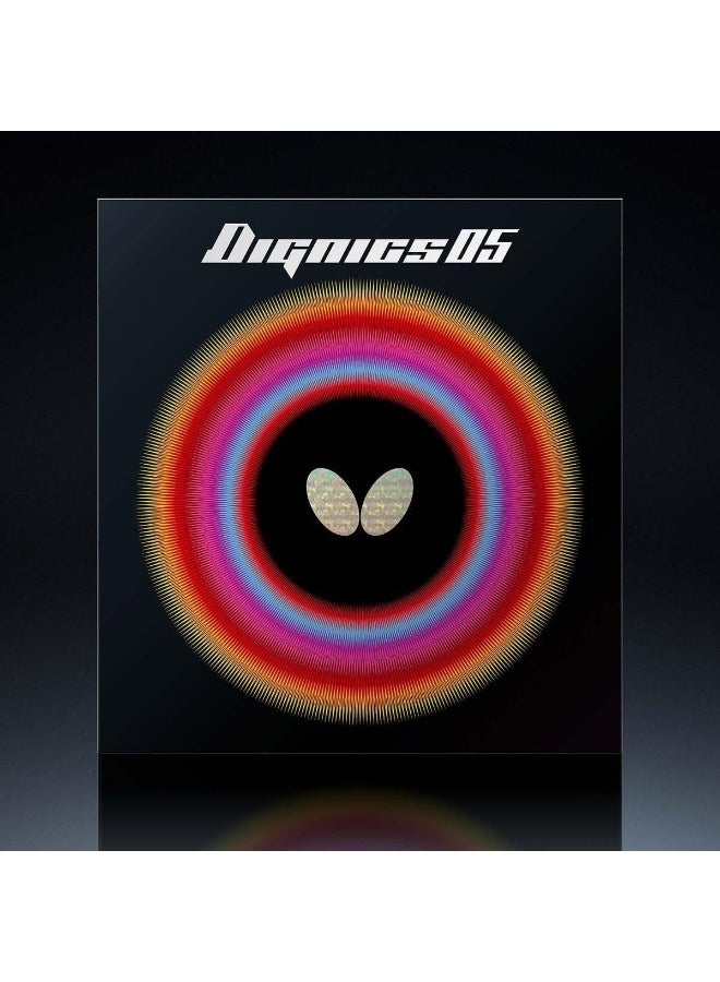Butterfly Dignics 05 Table Tennis Rubber - Black, 1.9mm - Image 1