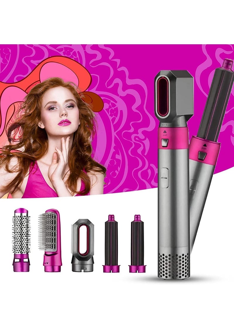 5 in1 Hot Air Brush, One-Step Hair Styling Tools Electric Hair Hot Brush, Muti-Styler for Straightener, Curling Drying - Image 1