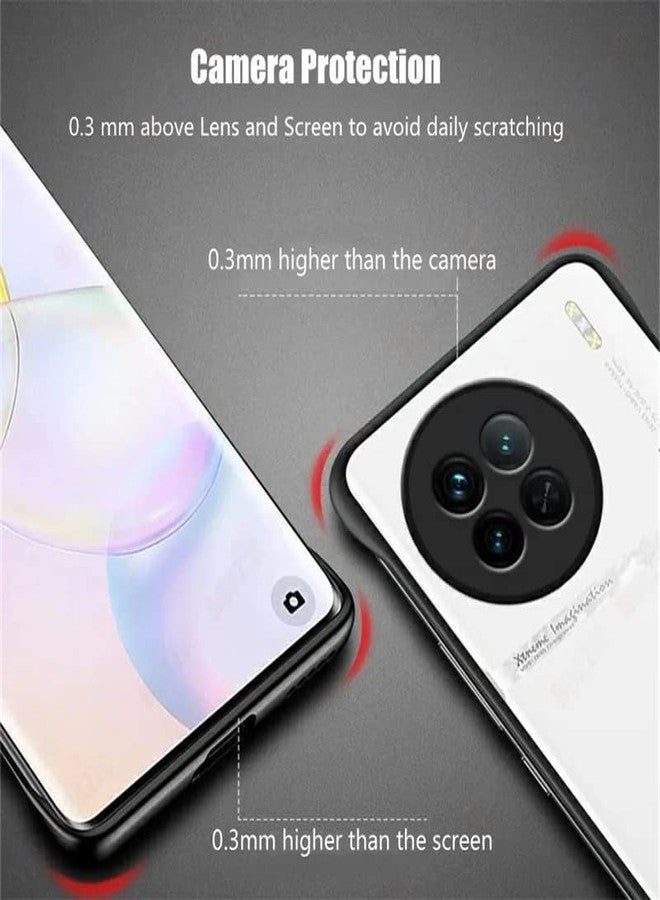 REALCASE Vivo X90 5G Back Cover Case | Stylish Frameless Matte Hard Back Skin | Soft TPU Shock Proof Bumper Back Cover for Vivo X90 5G (Black) - Image 5
