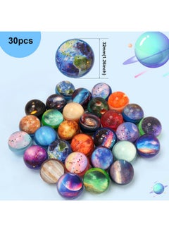 Pllieay 30Pcs Galaxy Bouncy Balls, 32Mmspace Bouncy Balls Bulk, Space Party Favors Rubber Balls For Kids Party Favors, Space Toys For Kids, Christmas Gift Bag Filling(30 Style)  - Image 2