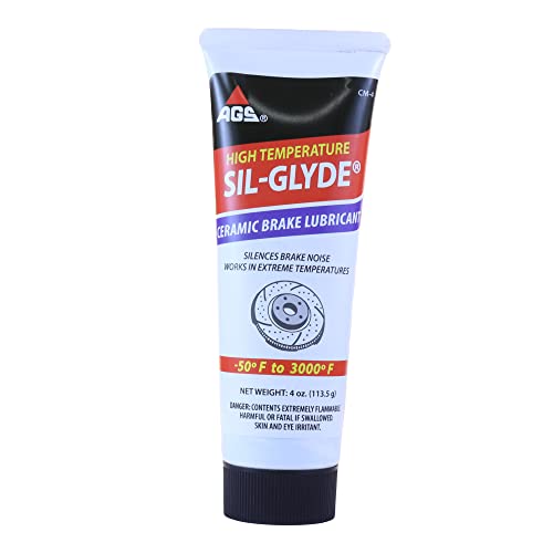 AGS Company Automotive Solutions Cerami-Glyde Silicone Brake Lubricant, Tube, 4 oz, High Temperature Resilence, Safe for All Brake Assembly Parts, Advanced Formula for Noise Reduction - Image 1
