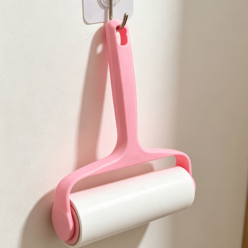 Pink Lint Roller with Tear Off Paper Refills Clothes Pet Hair Remover 6 3 Inch Handle - Image 5
