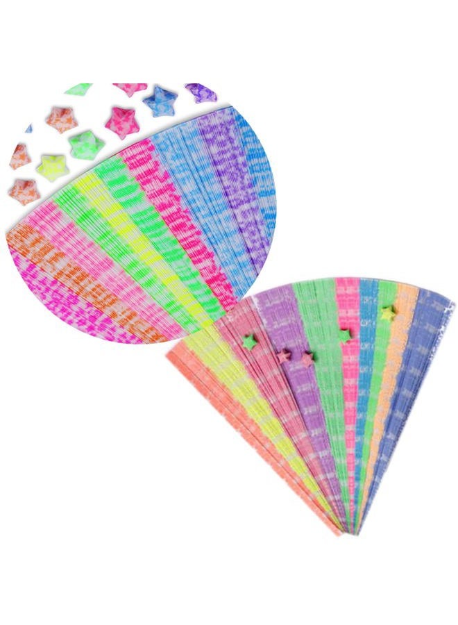Loaengeo Star Origami Paper Star Paper Strip Sided Origami Stars Paper Lucky Star Decoration Paper Strips DIY Hand Art Crafts (Luminous 20 Colors (600 sheets)) - Image 4
