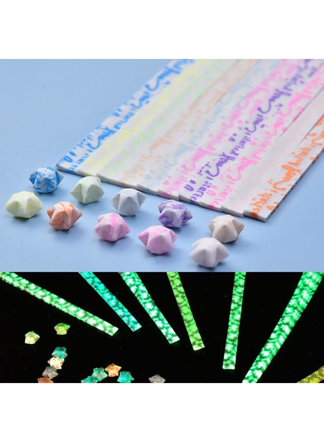 Loaengeo Star Origami Paper Star Paper Strip Sided Origami Stars Paper Lucky Star Decoration Paper Strips DIY Hand Art Crafts (Luminous 20 Colors (600 sheets)) - Image 2
