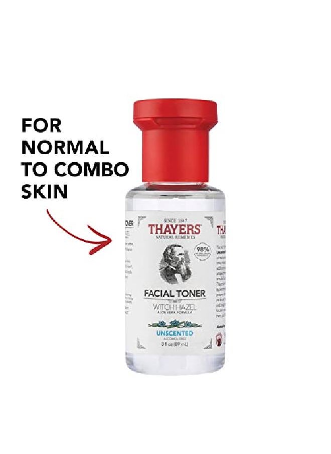 THAYERS Alcoholfree Witch Hazel Facial Toner With Aloe Vera Unscented Trial Size 3 Ounce  - Image 3