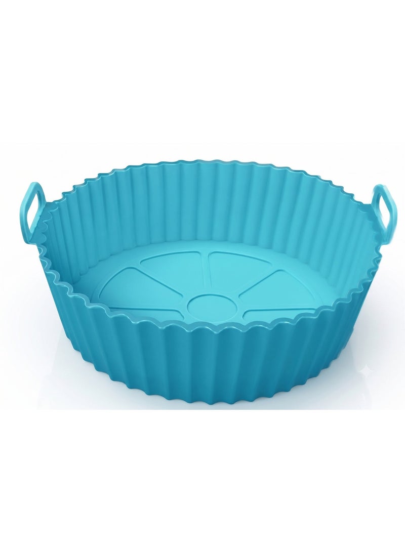 Silicone mold for air fryer – the magic solution for a clean kitchen and healthy, crispy food – blue color - Image 3