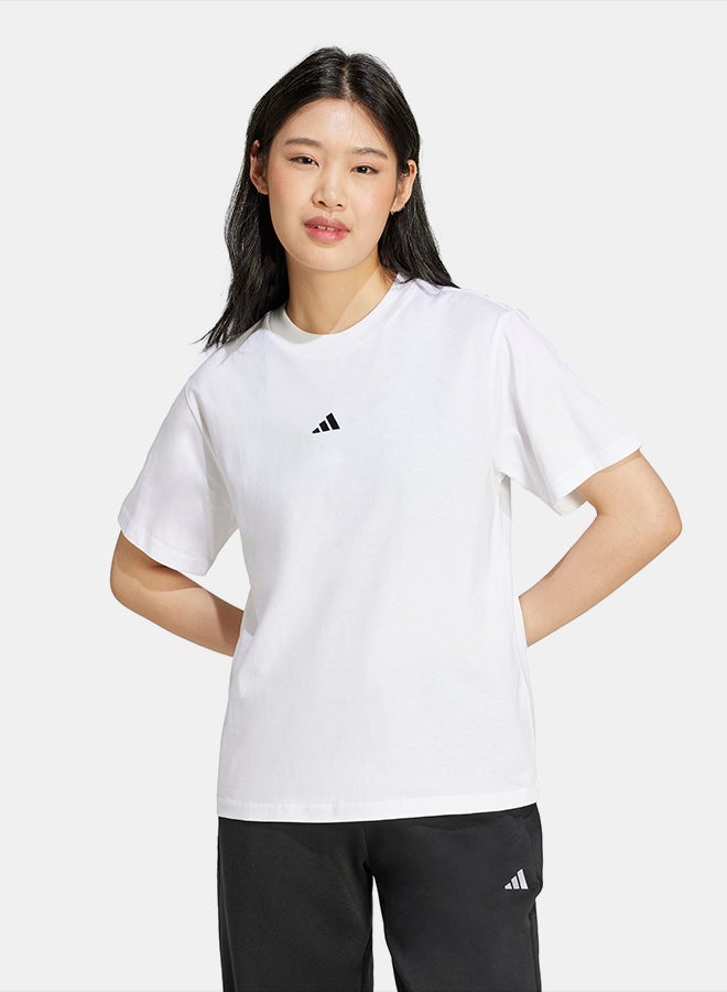 Adidas Essentials Small Logo Cotton T-Shirt - Image 1