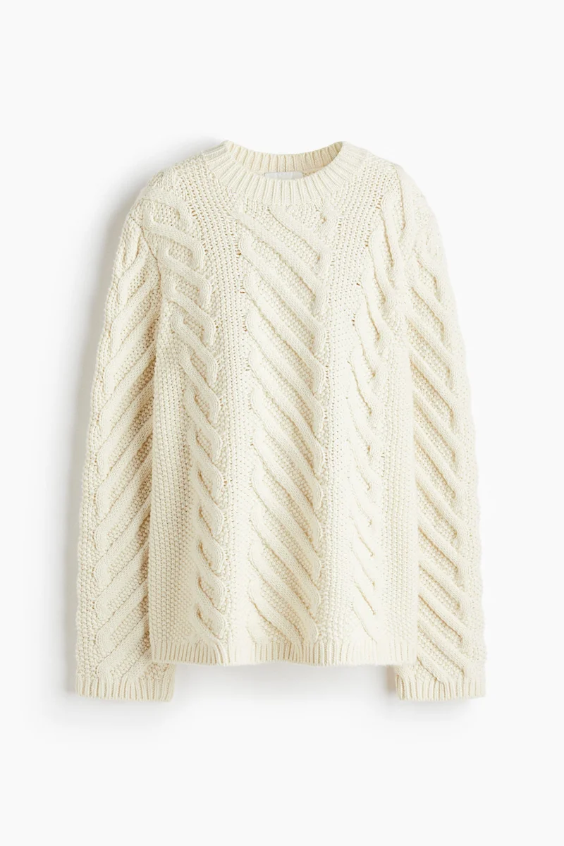 اتش اند ام كنزة من مزيج الصوف