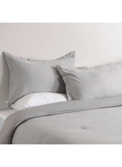 Cottage Cottage chevron 2pc comforter set twin 150*220cm microfiber grey  - Image 1