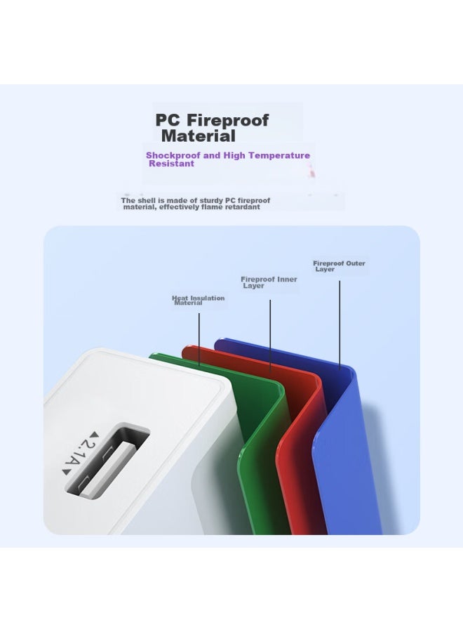 Newmine Type-c Charging Kit, 1-meter Charger, Android Phone 5v/2a Power Adapter, Type-c 1-meter Charging Cable - Image 4