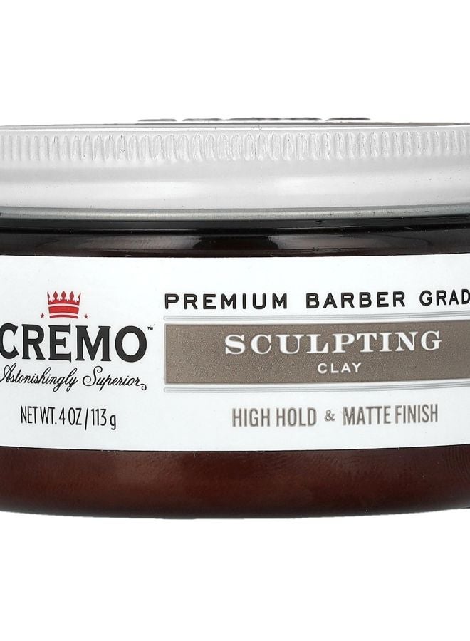 cremo Premium Barber Grade Sculpting Clay High Hold & Matte Finish 4 oz (113 g)