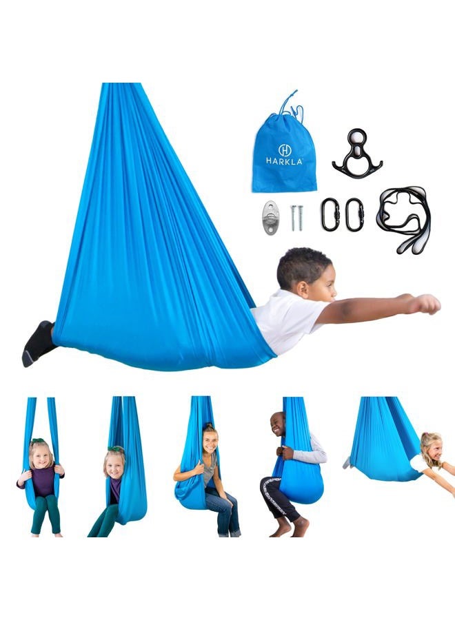 Harkla Sensory Swing for Kids Indoor - Therapy Swing Great for Autism, ADHD, and Sensory Processing Disorder | Calming Effect Indoor Swing for Kids with Sensory Needs | Kids Hammock & Sensory Chair - Image 1