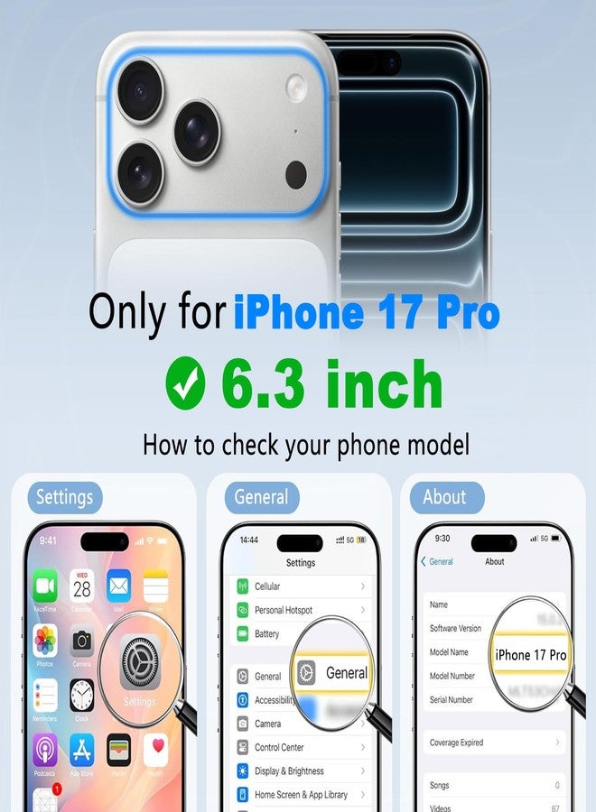 جراب GUAGUA لهاتف iPhone 17 Pro مع حزام للمعصم، جراب هاتف بحواف مموجة، شكل حلزوني لطيف مع حزام معصم قابل للتعديل، مسند، مقاوم للصدمات، مانع للانزلاق، جراب هاتف لهاتف iPhone 17 Pro مقاس 6.3 بوصة، بني - Image 2