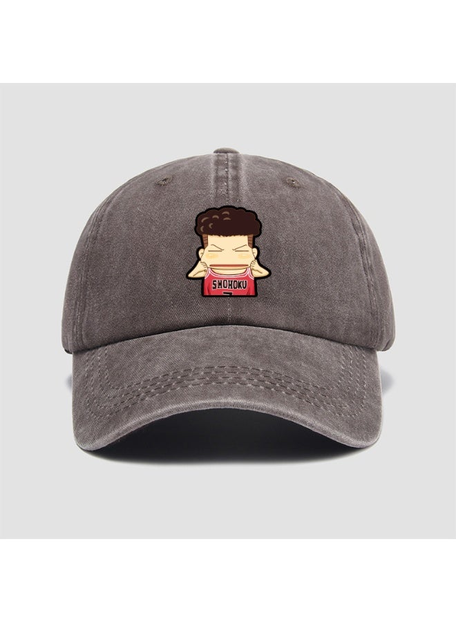 KUYING New Slam Dunk Baseball Hat Soft Top Duck Tongue Hat Sunshade Hat 
