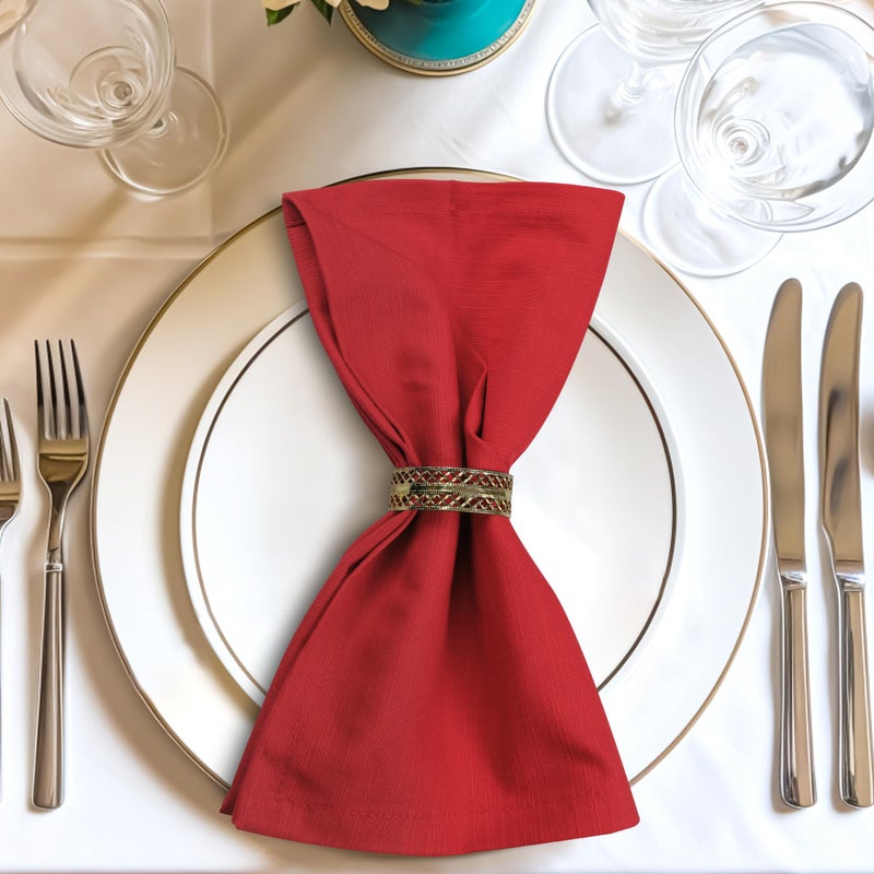 فيلا الحضرية فيلا الحضرية عيد الميلاد Dinnapkins 20x20 بوصة على مجموعة من 6 مناديل من القماش الأحمر مناديل القطن 100 ٪ مناديل القطن القطن المناديل القابلة للاستخدام قابلة للغسل جودة جودة الزوايا  - Image 3