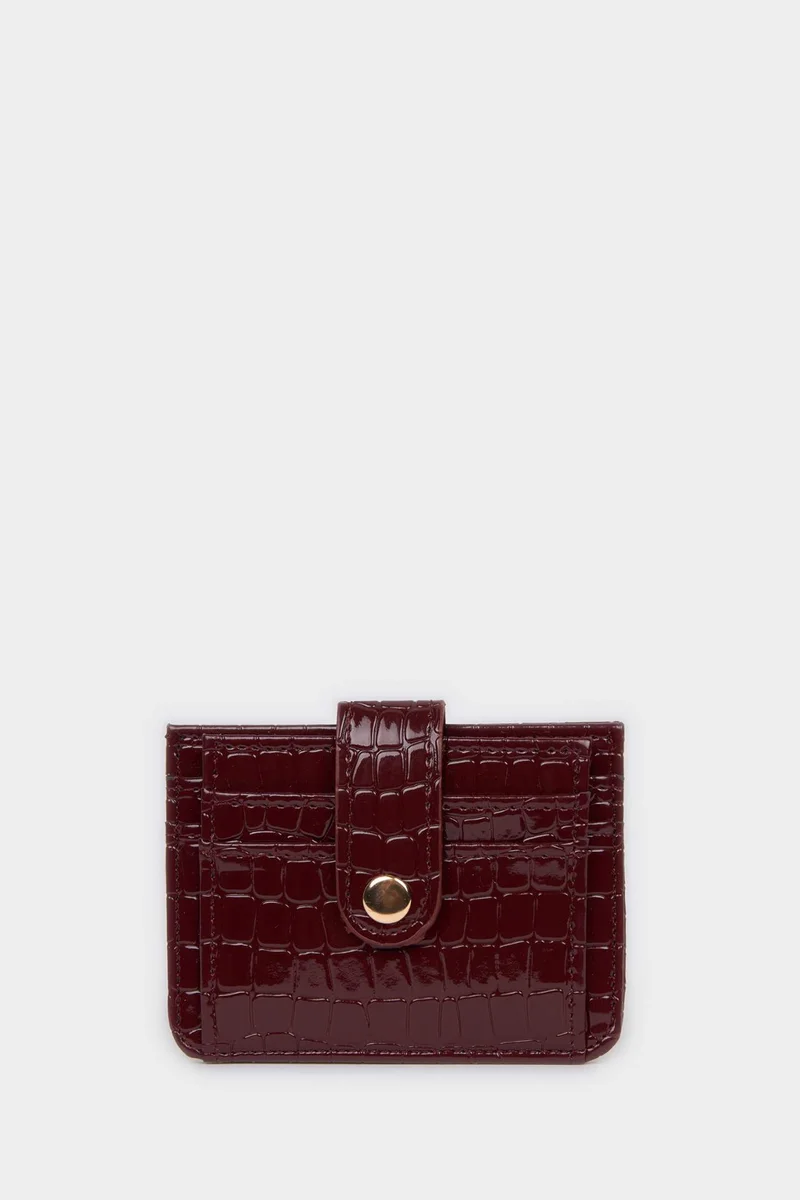 Woman Faux Leather Business Card Wallet