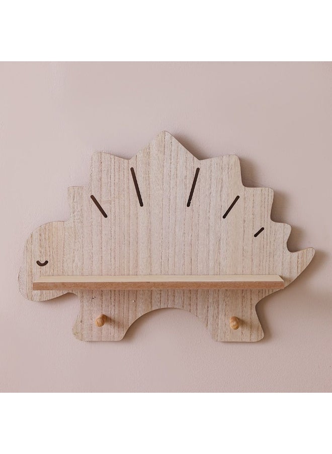 DANUBE HOME Danube Home Meow Mdf Dino Wall Shelf Fun And Functional Storage For Kids Room Nursery Playroom Cute Dinosaur Design For Books Toys And Decorative Items 48X11X34Cm  - Image 1