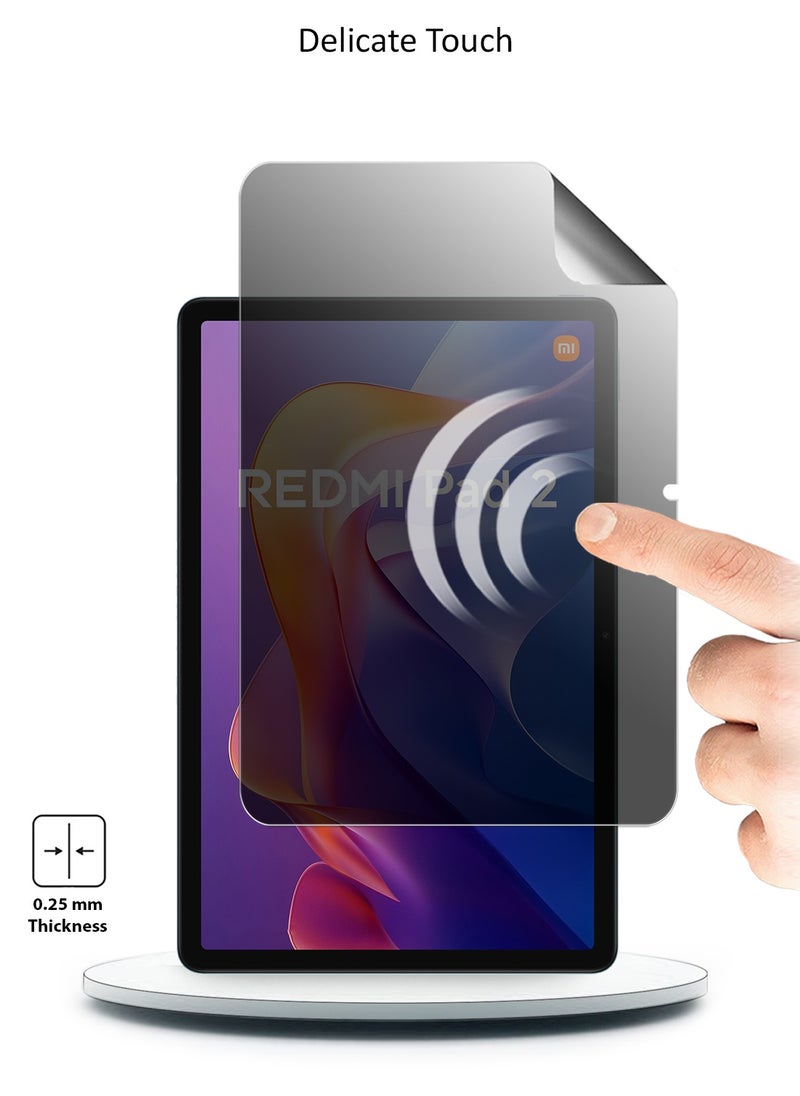 Wtech Xiaomi Redmi Pad 2 2025 (11.0 inches) Wtech Premium Pure Hydrogel Anti Spy / Anti Privacy Film Thin and Flexible Screen Protector (TSHFMP) - Clear/Black  - Image 4