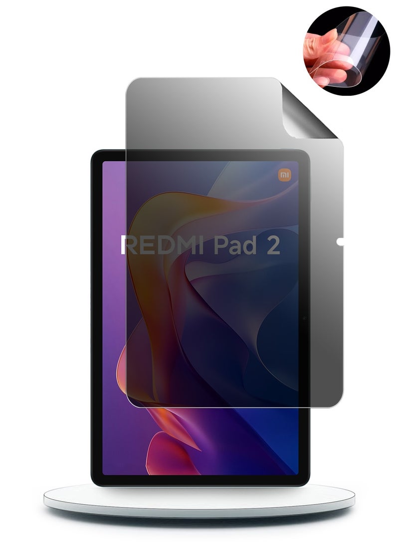 Wtech Xiaomi Redmi Pad 2 2025 (11.0 inches) Wtech Premium Pure Hydrogel Anti Spy / Anti Privacy Film Thin and Flexible Screen Protector (TSHFMP) - Clear/Black  - Image 1