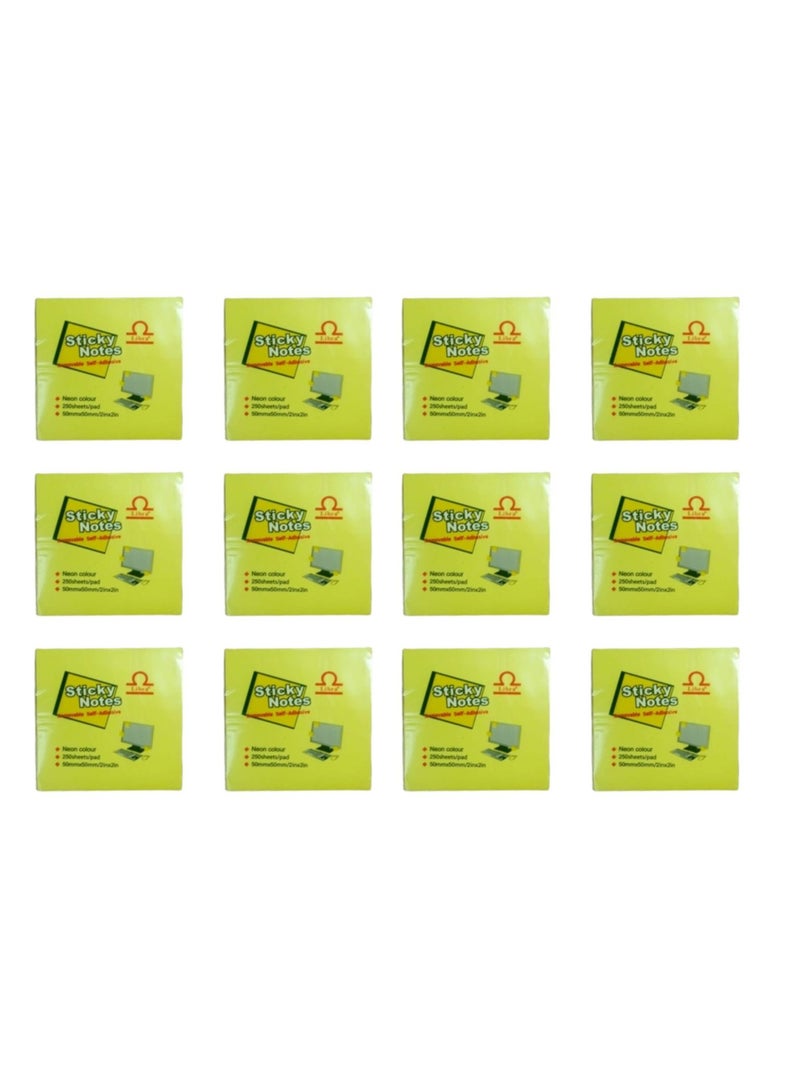 Libra Sticky Notes – 2×2 Cube – 5 Colors (PACK OF 12) - Image 1