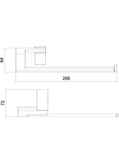 Tema Premium Paper Towel Holder Without Cover Chrome 71006  - Image 2