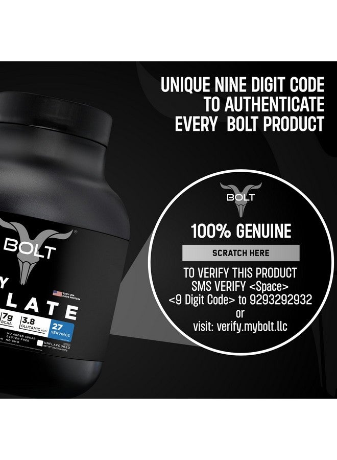BOLT مسحوق بروتين مصل اللبن 100% | مع سوبر فود فيكوسيانين | 2Lb/907Gm (27 حصة) | بدون نكهة - Image 5
