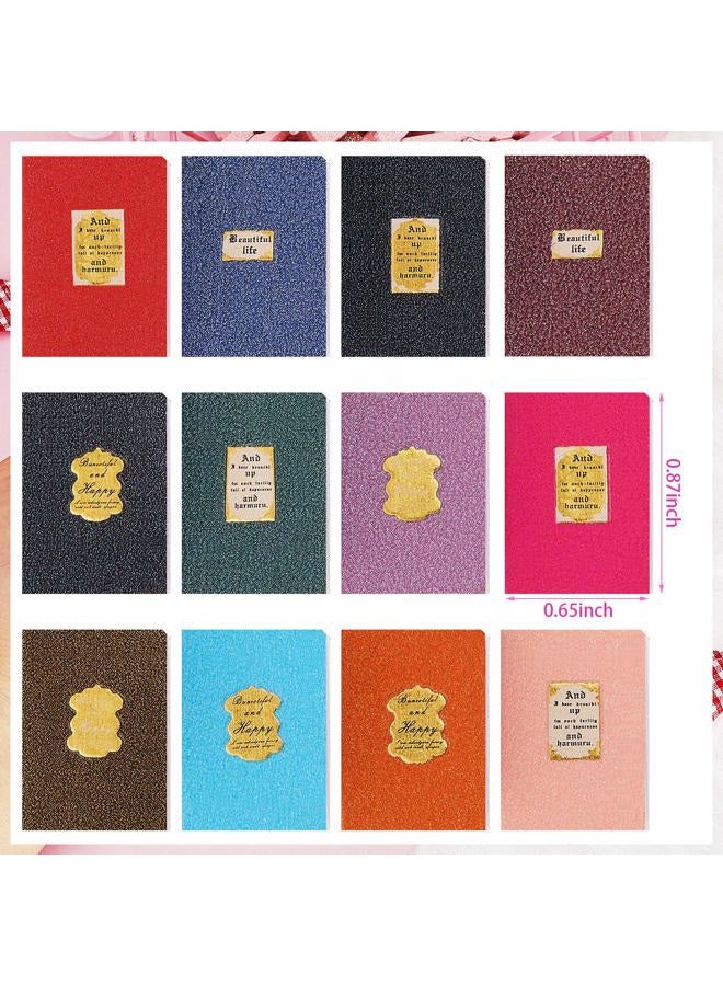 Skylety 24 Pieces 1:12 Scale Miniatures Dollhouse Books Assorted Miniatures Books Dollhouse Mini Books Dollhouse Decoration Accessories Doll Toy Supplies for Christmas Pretend Play (Label Style) - Image 2