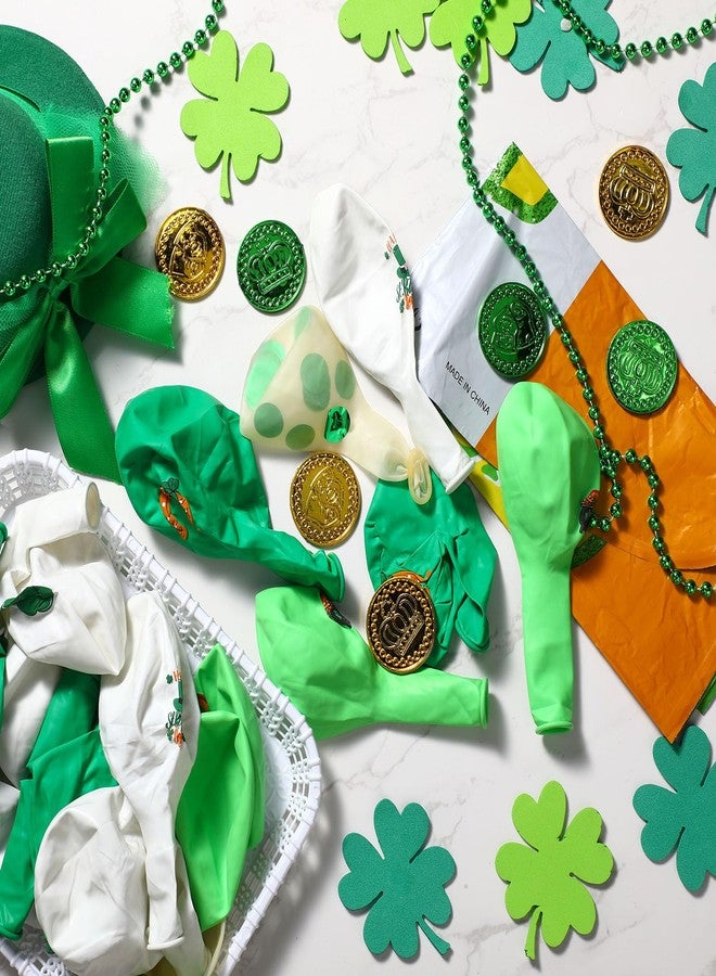 RoundFunny 54 Pcs St. Patrick's Day Balloons: Green Shamrock Beer Mug Foil & Latex Balloons for Irish Party Supplies - Image 4