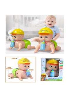 Manos Crawling Baby Musical Toy with Milk Bottle, Toddler Interactive Toy, Baby Blue  - Image 2