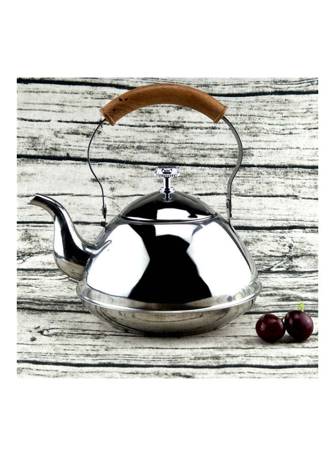 Loquat Stainless Steel Tea Drink Kettle Pot Silver - Image 4