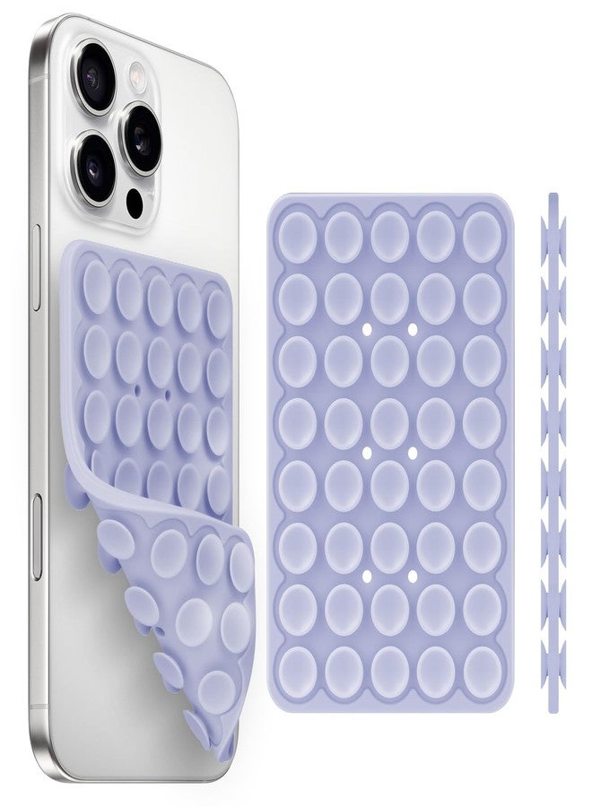 Yojaro Silicone Suction Cup Phone Case Mount Double Sided, Phone Accessories Hands-Free Strong Grip Holder for Selfies and Videos, Silicon Phone Stand for iPhone and Android Lavender - Image 1