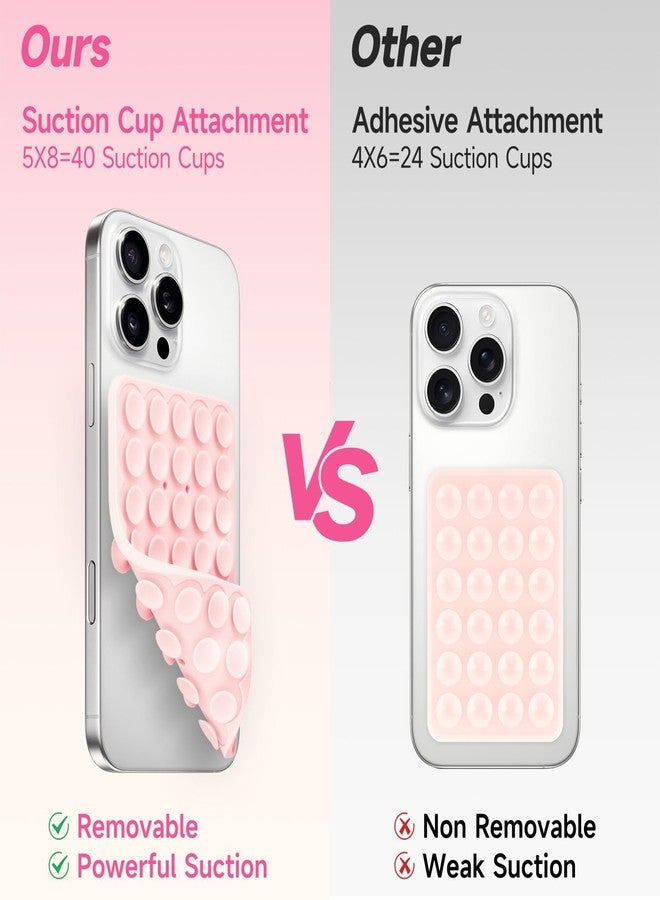 Yojaro Silicone Suction Cup Phone Case Mount Double Sided, Phone Accessories Hands-Free Strong Grip Holder for Selfies and Videos, Silicon Phone Stand for iPhone and Android Lavender - Image 4