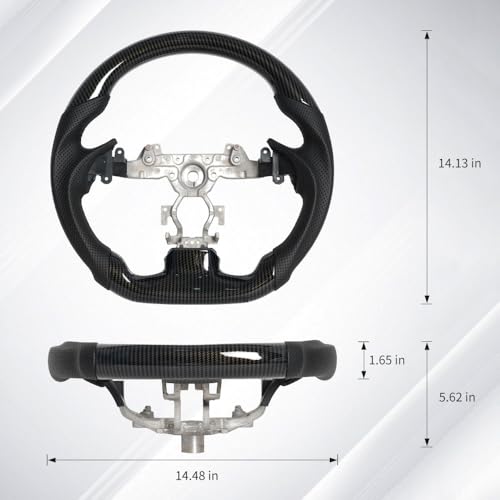 JIANGGAI D-shaped Steering Wheel, Hydro-Dip Carbon Fiber Steering Wheel Fit For Infiniti G37 G37X 2007-2013 - Image 2