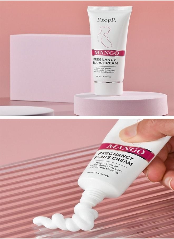 Mango Stretch Mark Cream for Fade Line Moisturizing, Contains Mango Essence, Can Promote Cell Regeneration, Repair Necrotic Cells and Enhance Skin Elasticity, Designed for Mother's Stretch Marks