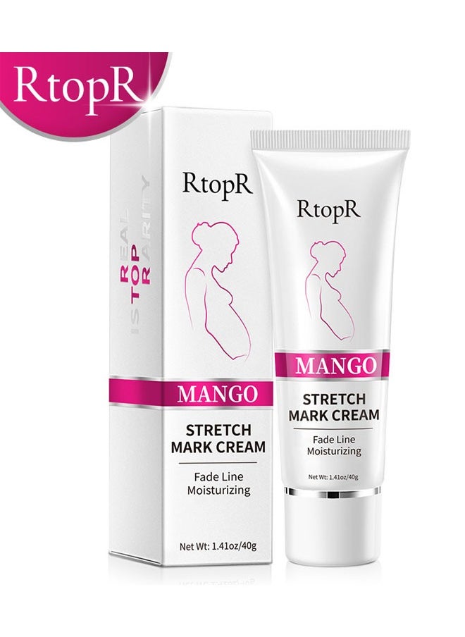 Mango Stretch Mark Cream for Fade Line Moisturizing, Contains Mango Essence, Can Promote Cell Regeneration, Repair Necrotic Cells and Enhance Skin Elasticity, Designed for Mother's Stretch Marks