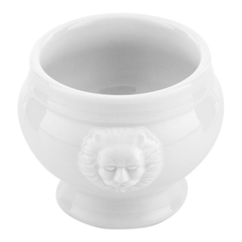 Restaurantware-6 Ounce Porcelain Bowls, 10 Lion Head Design Porcelain Small Bowls - Microwave-Safe, Oven-Safe, White Porcelain White Bowls, Chip-Resistant, Round - Image 1