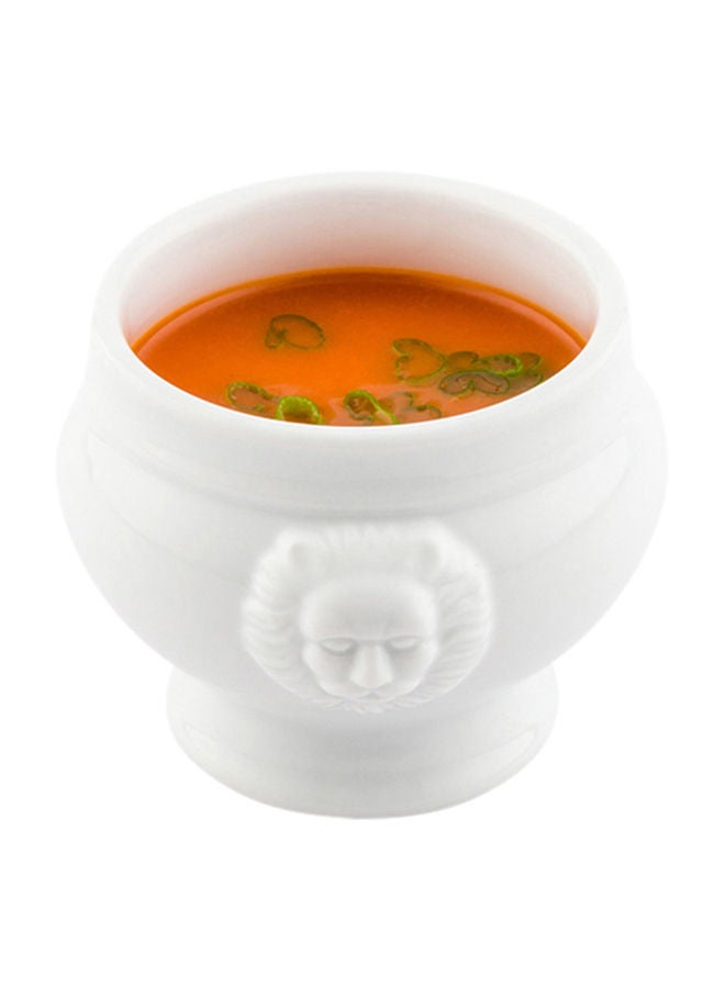 Restaurantware-6 Ounce Porcelain Bowls, 10 Lion Head Design Porcelain Small Bowls - Microwave-Safe, Oven-Safe, White Porcelain White Bowls, Chip-Resistant, Round - Image 5