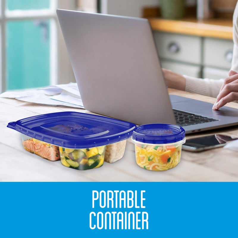 Ziploc Food Storage Meal Prep Containers Reusable for Kitchen Organization, Dishwasher Safe, Lunch Pack, 8 Count - Image 5