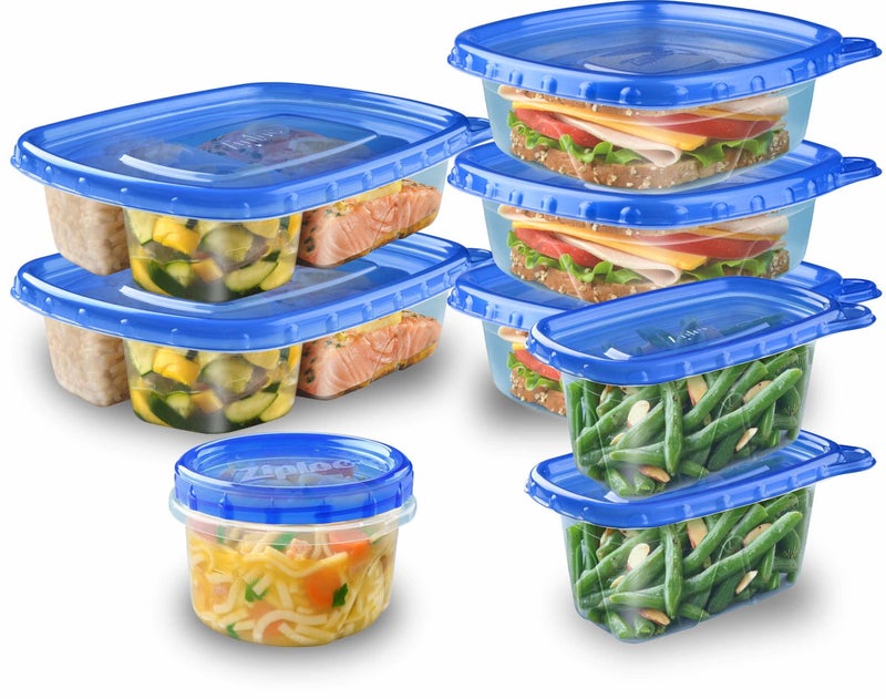 Ziploc Food Storage Meal Prep Containers Reusable for Kitchen Organization, Dishwasher Safe, Lunch Pack, 8 Count - Image 1