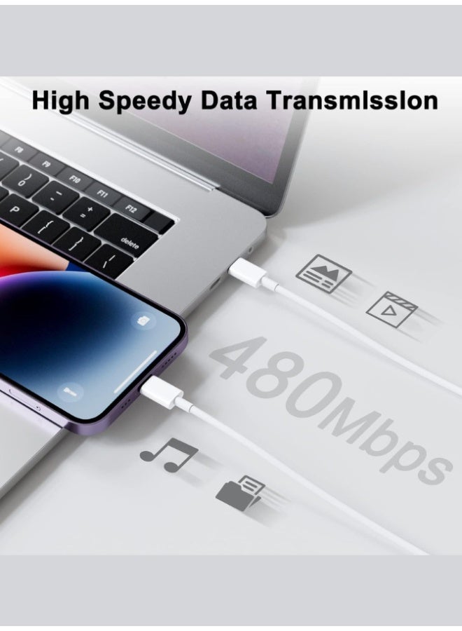 ريكرسي رأس شاحن Recrsi 35W USB C مع كابل بيانات من النوع C إلى Lightning - شاحن USB-C PD من Mains UK - قابس شحن سريع من النوع C - قابس USBC شحن سريع - متوافق مع iPhone 15 15 Pro 14 13 12 SE 3 iPad Air 5 iPad Mini 6. - Image 5