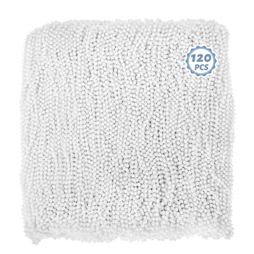 Huskein Mardi Gras Beads 120PCS Bead Necklace 33 White Beads Bulk Mardi Gras Accessories Party Costume Parade Favors Bulk for Birthday Party Favors Supplies - Image 1